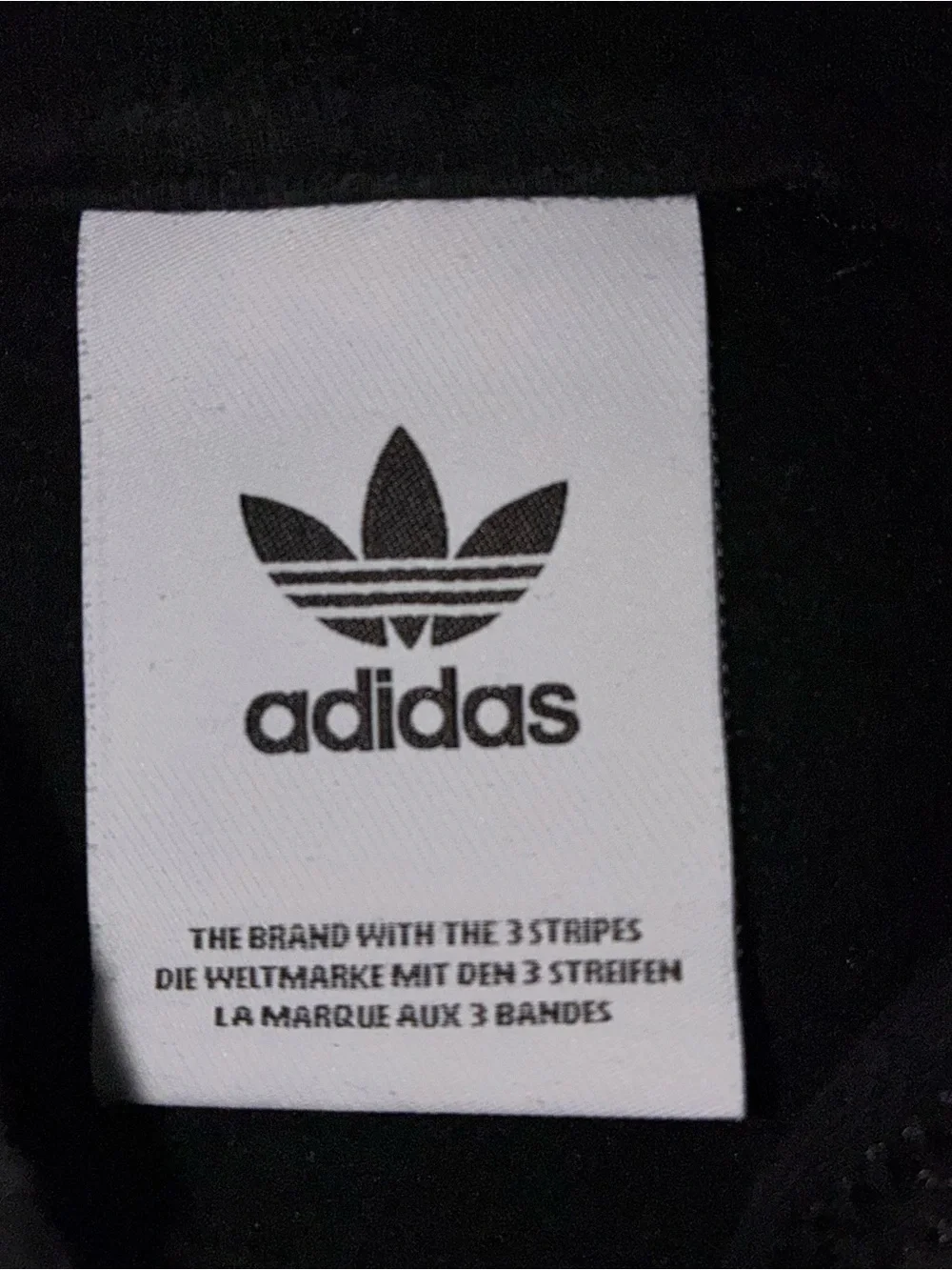 adidas Black Hoodie with White Logo Tag